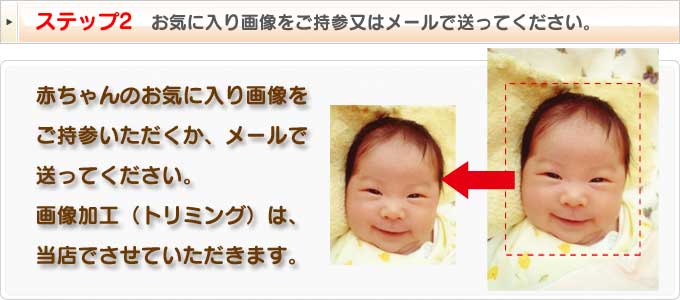 出産内祝い米のプリントパック米・ステップ2