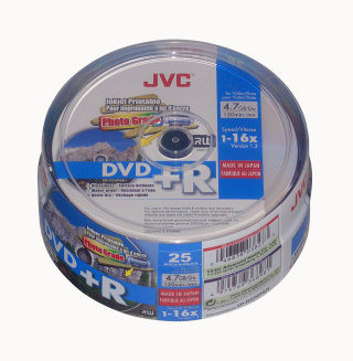 写真：JVC DVD+R(VP-R47HPS25)のパッケージ
