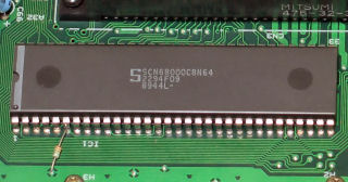 写真：MD（1990年製）のCPU SCN68000